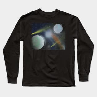 galaxy spray paint art Long Sleeve T-Shirt